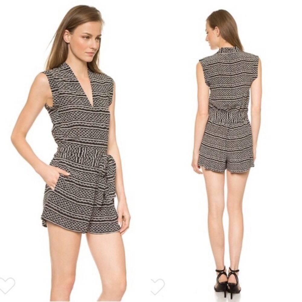 Madewell kimono silk romper in tidal wave